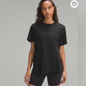 Lululemon All Yours Tee Cotton size 10 Classic Black Women's T-Shirt